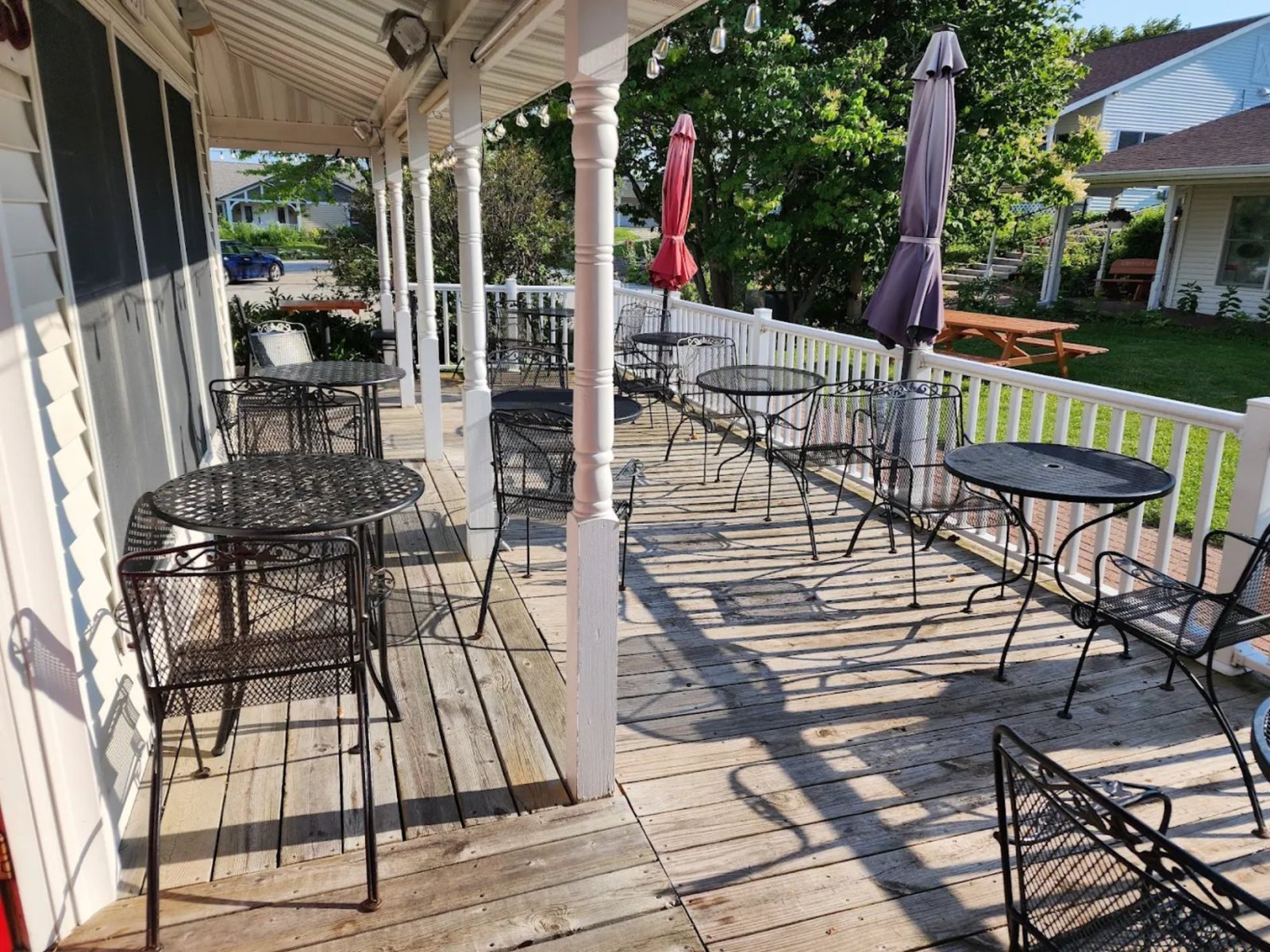 Patio deck in daylight